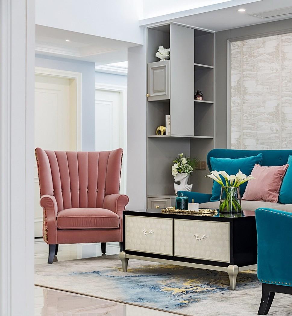 云端点墨设计丨公寓丨鎏砂 - 美式混搭风格餐厅与卧室设计-8