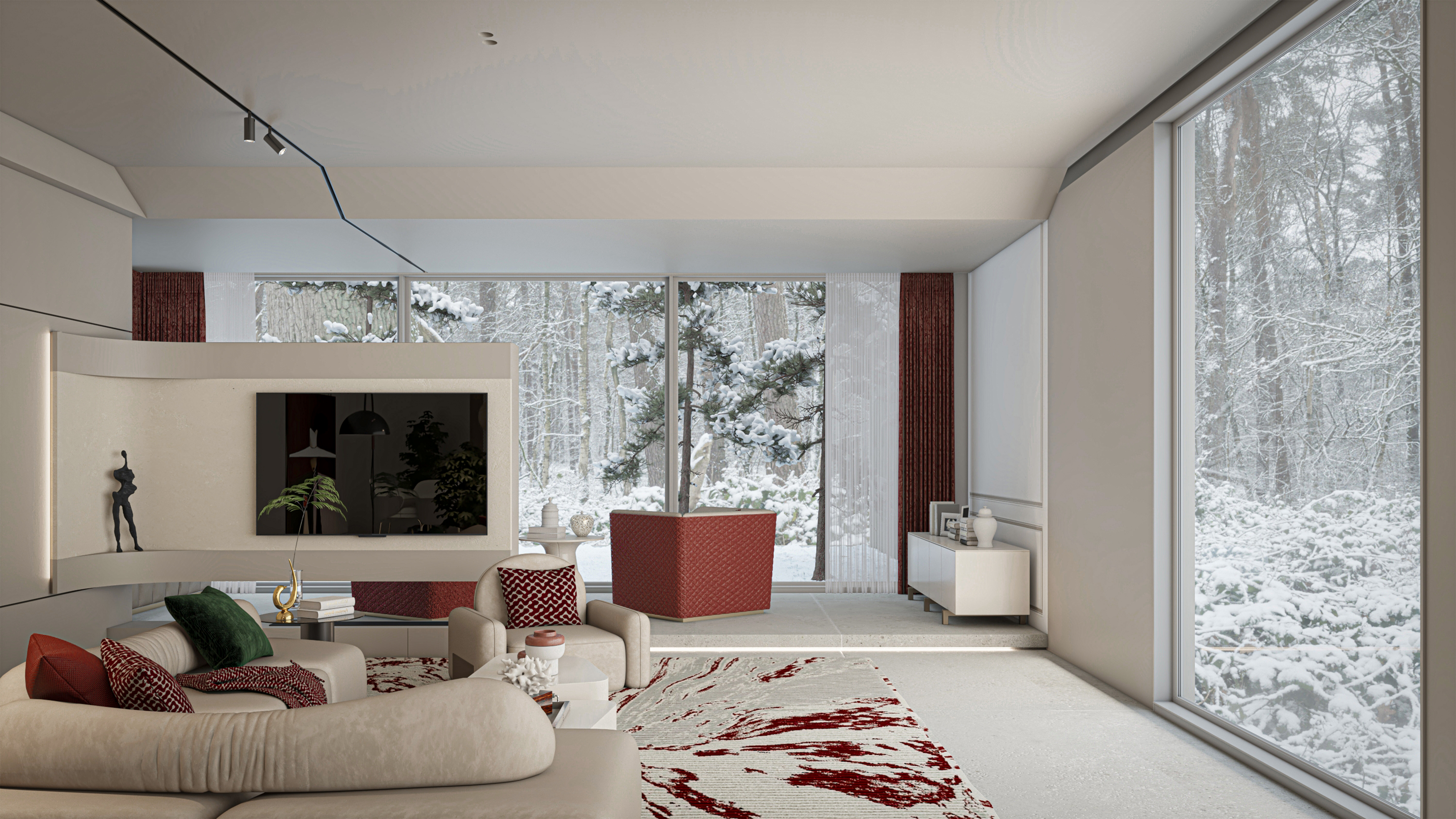 Burgundy Balance – Minimalist with a Bold Twist-4