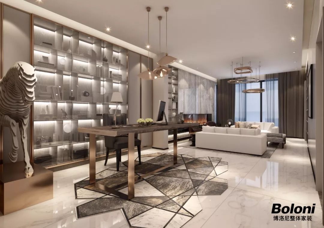 博洛尼打造现代轻奢别墅，诠释理想之家-26