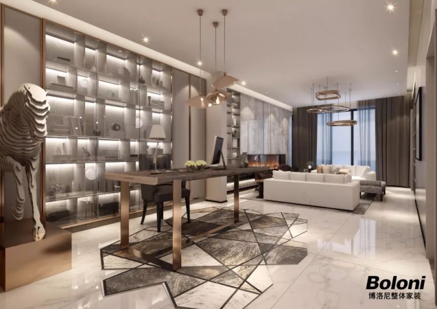 博洛尼打造现代轻奢别墅,诠释理想之家-26