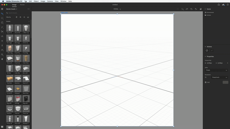 三维艺术之美 | Adobe Dimension 实例教程-16