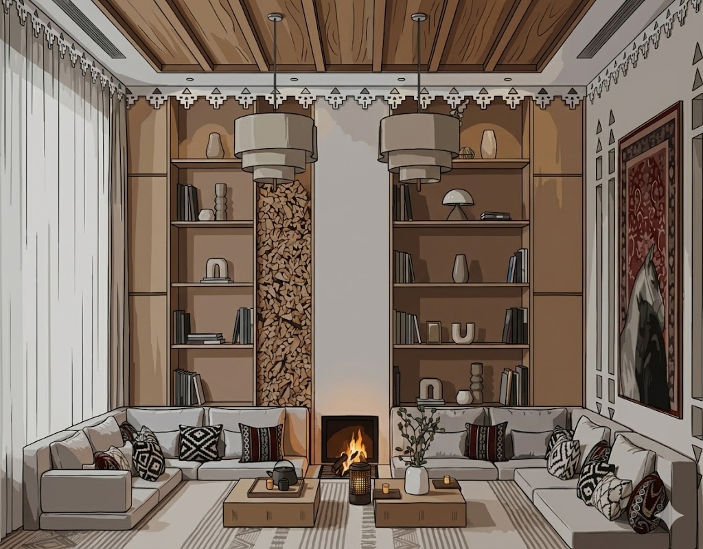 纳吉迪议会（注：Najdi一般音译为纳吉迪 ，Majlis常见意思为议会、理事会 ，具体需结合实际语境判断） 丨沙特阿拉伯丨Samah Hassan Designs-14