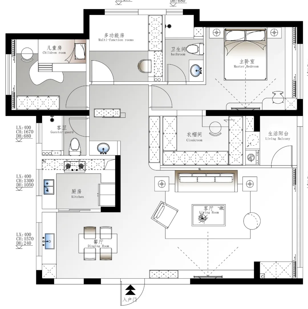 127㎡现代简约家居,温馨雅致,打造舒适生活空间-8