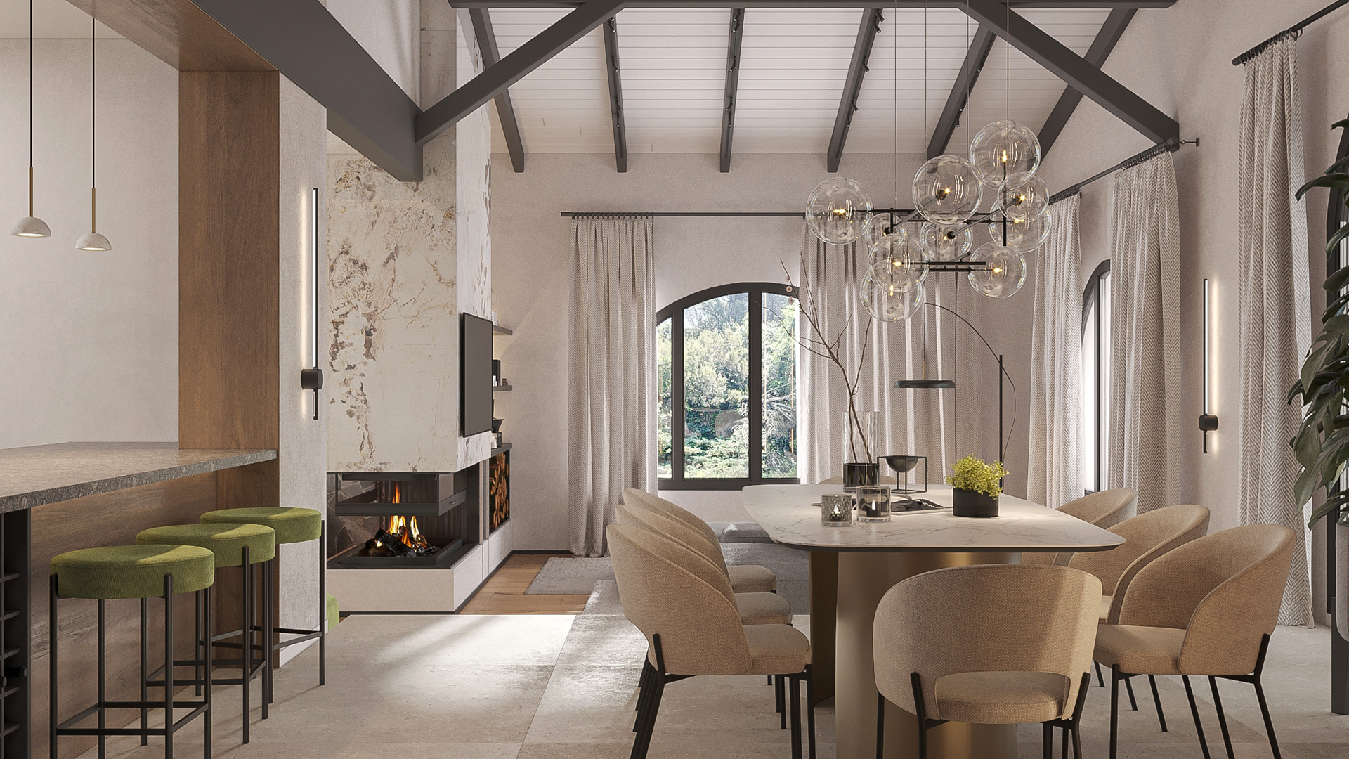 三层住宅室内外设计项目丨西班牙巴塞罗那-0