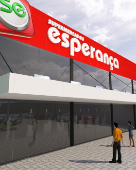Supermarket Esperança Facade/Supermercado Fachada CGI