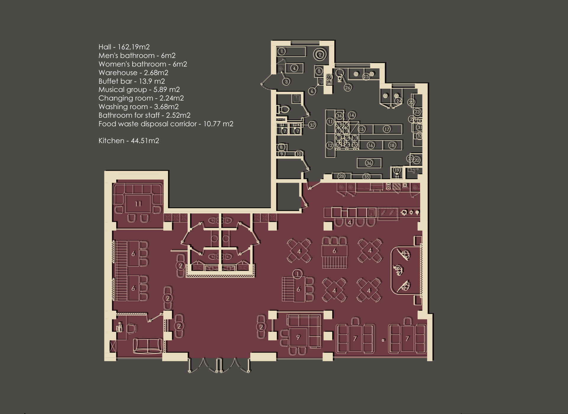 西餐厅丨哈萨克斯坦丨Aivar Zhardem | asia design-23
