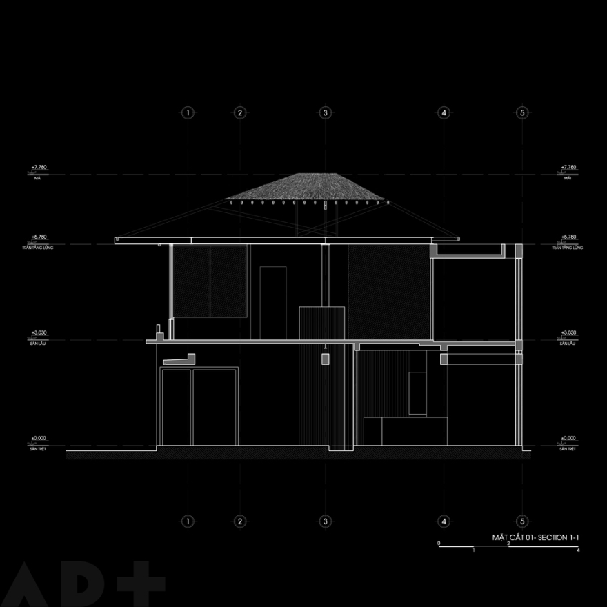 越南热带小院中的“遮阳伞”建筑-80