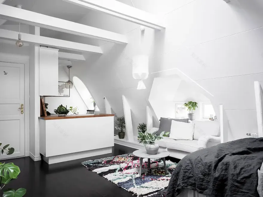 简约瑞典工作室 舒适睡眠空间-4