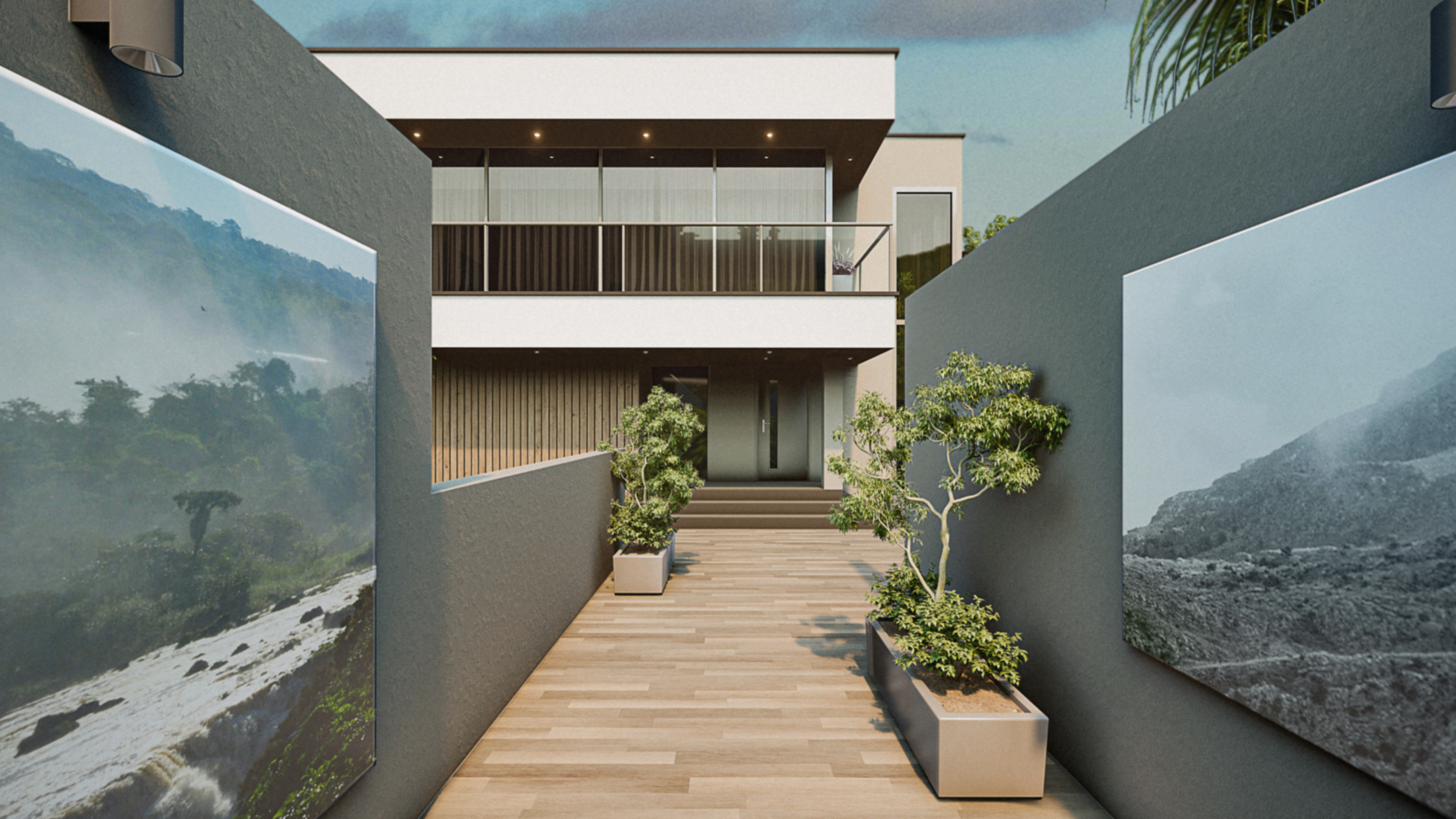 Modern House - 3D Visualization and Animation-3