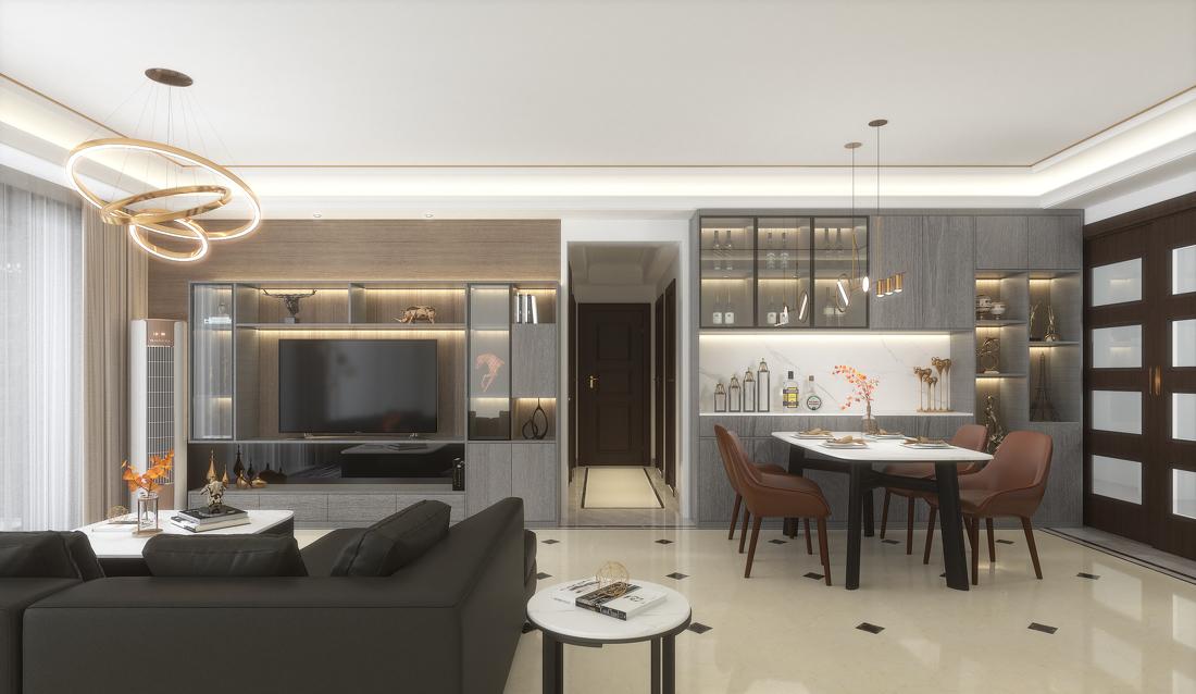 现代轻奢混搭风格家居设计丨海舍家居-6