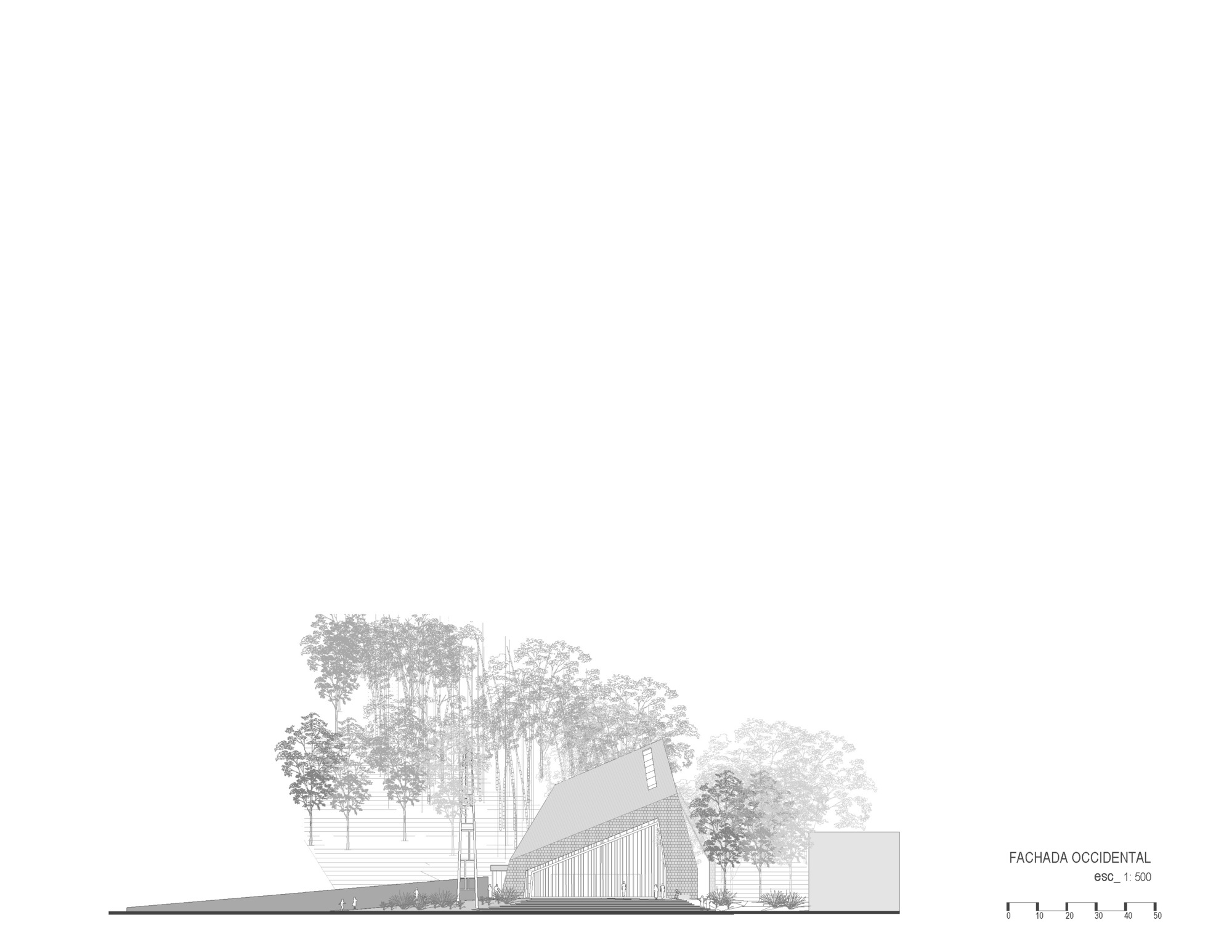 折叠屋顶下的绿意教堂-53