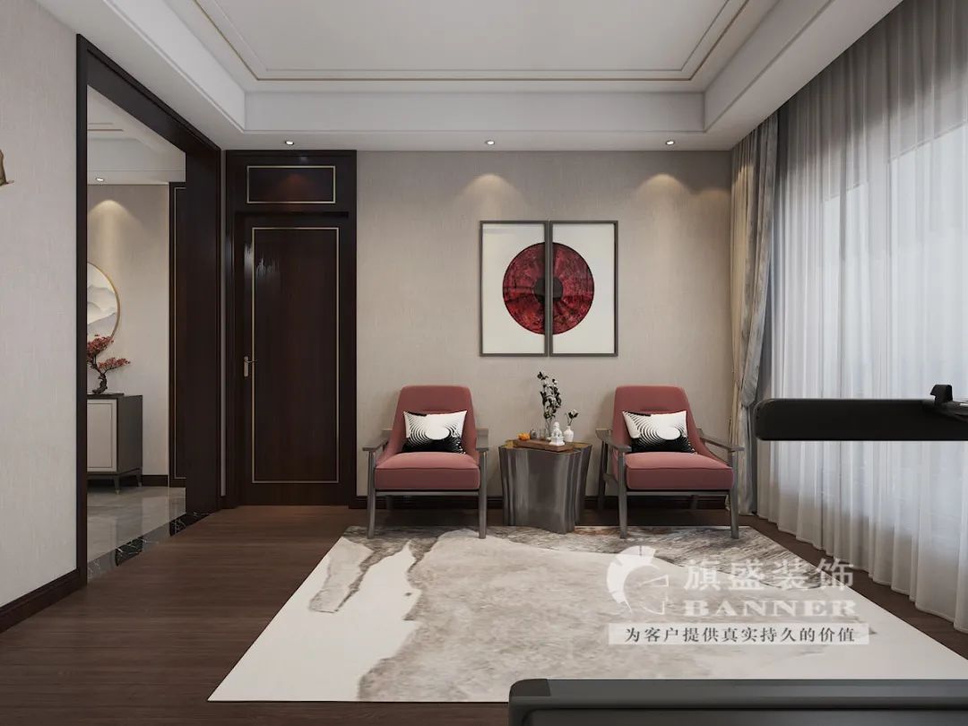 绛红之韵，山水之境——现代中式家居设计新诠释-58