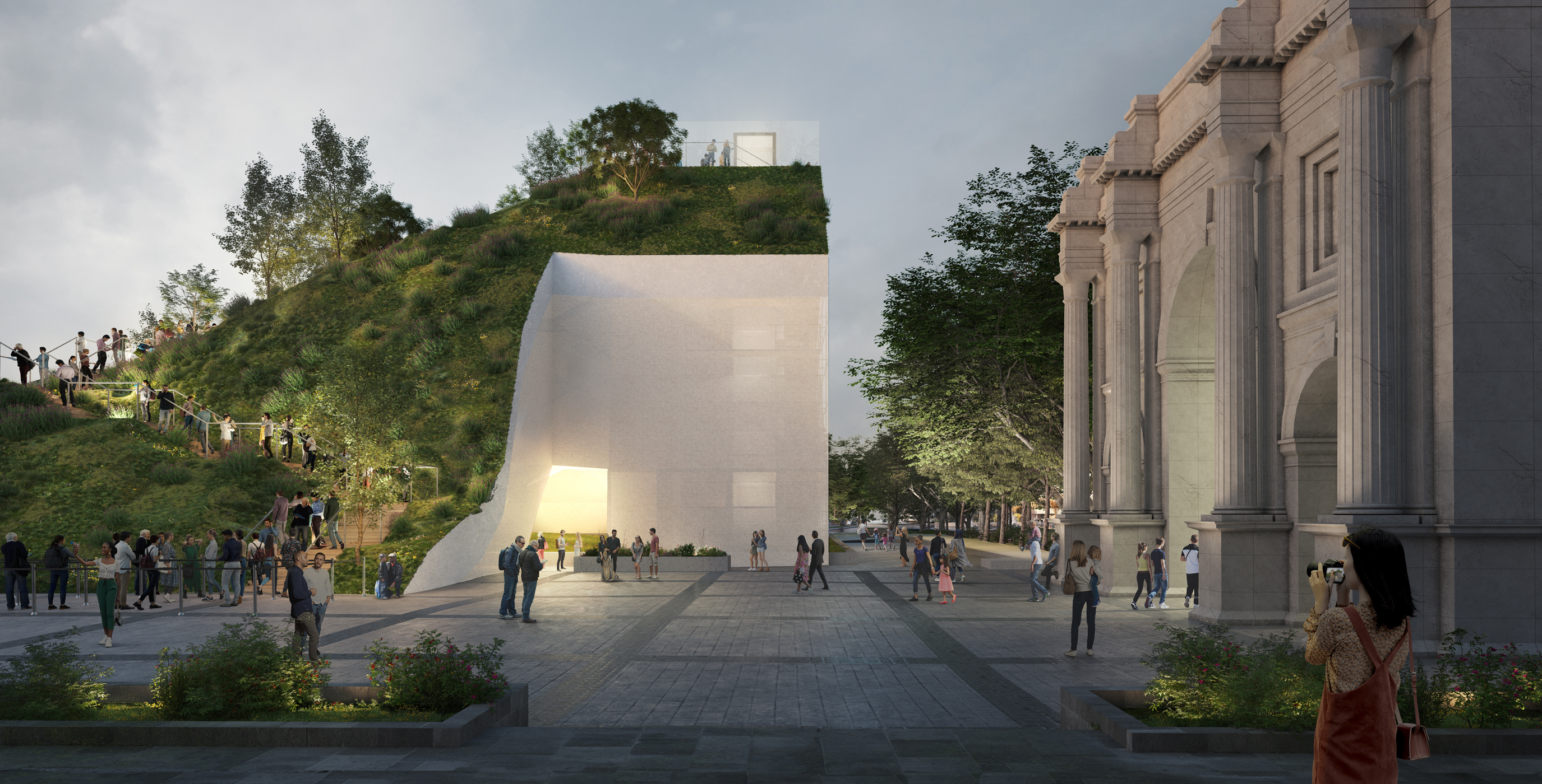 临时木构观景台亮相伦敦 Marble Arch Hill-0