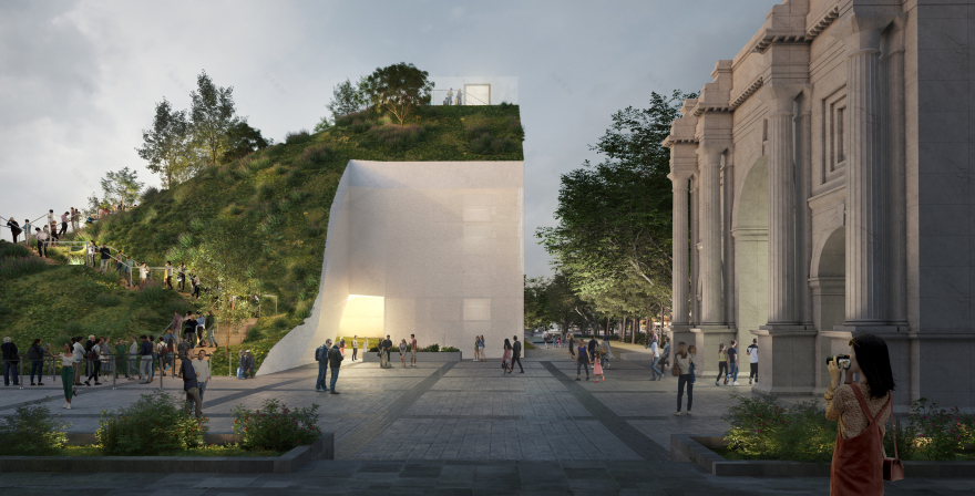 临时木构观景台亮相伦敦 Marble Arch Hill-0