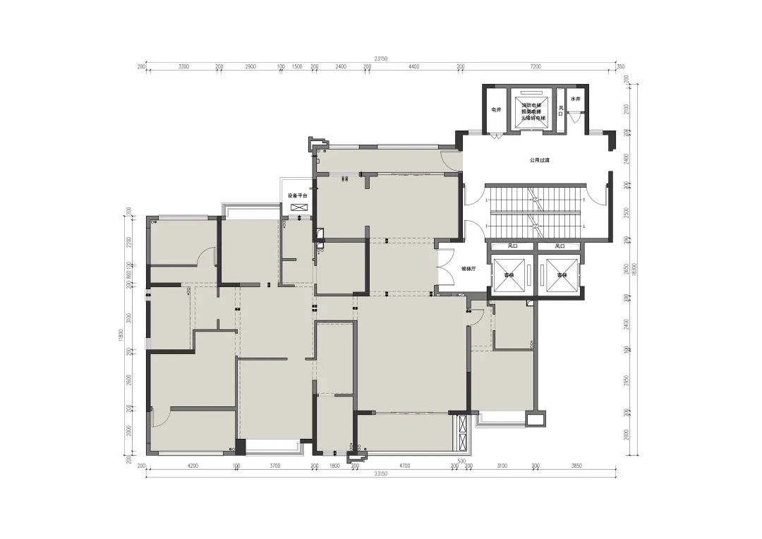 柳州中海·天钻 247m²大平层设计丨中国柳州丨CHY 陈鹤一室内设计研究院-5