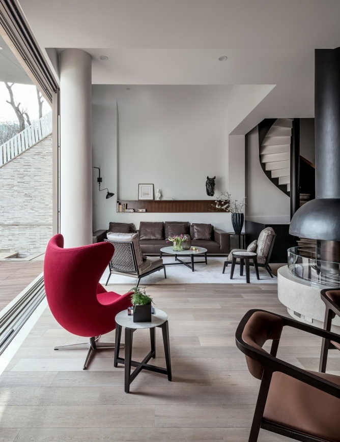 成都500㎡现代风别墅︱ACE谢辉设计-5