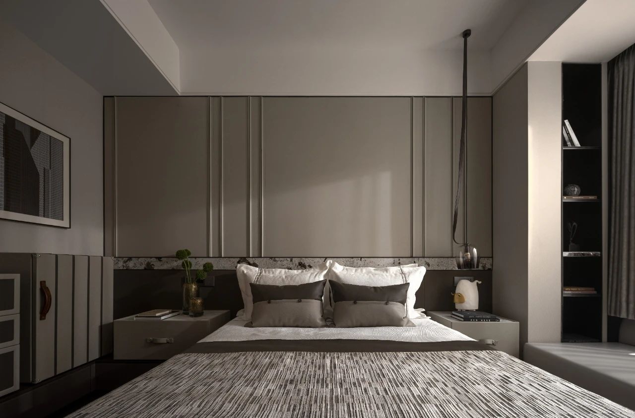 现代轻奢样板间丨璞辉设计-35