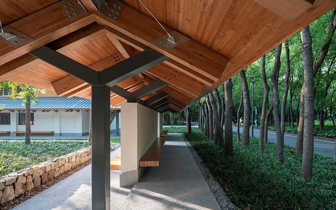 长宁环城生态公园带市民服务驿站丨中国上海丨致正建筑工作室,冶是建筑-109