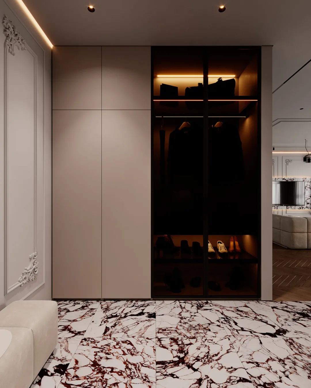 简约轻奢大平层设计丨BODES Studio-27