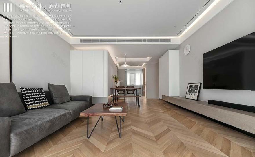微水泥极简风平层公寓设计丨中国上海丨上海鸿鹄设计-3