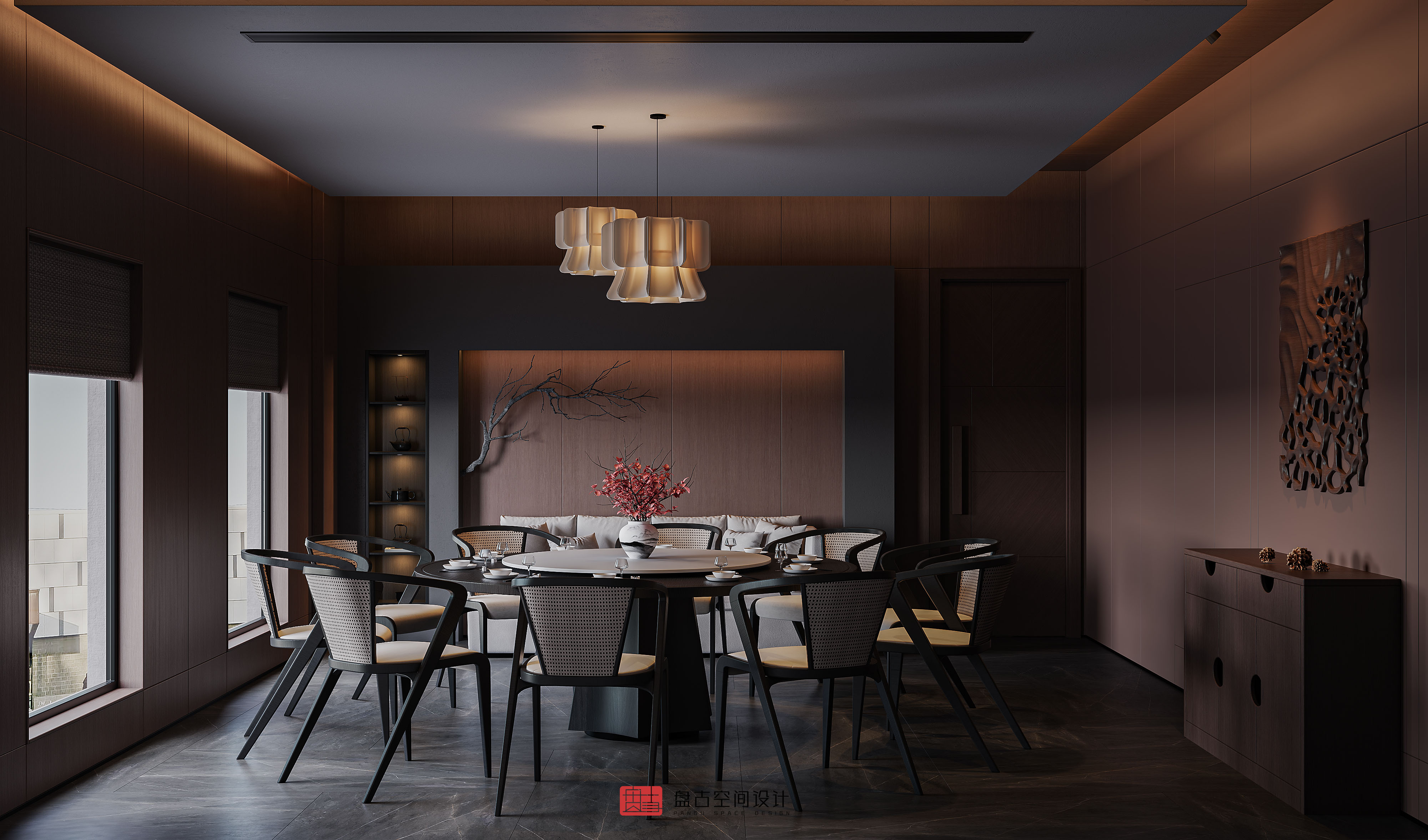 湘意创意菜餐厅丨盘古空间设计-32