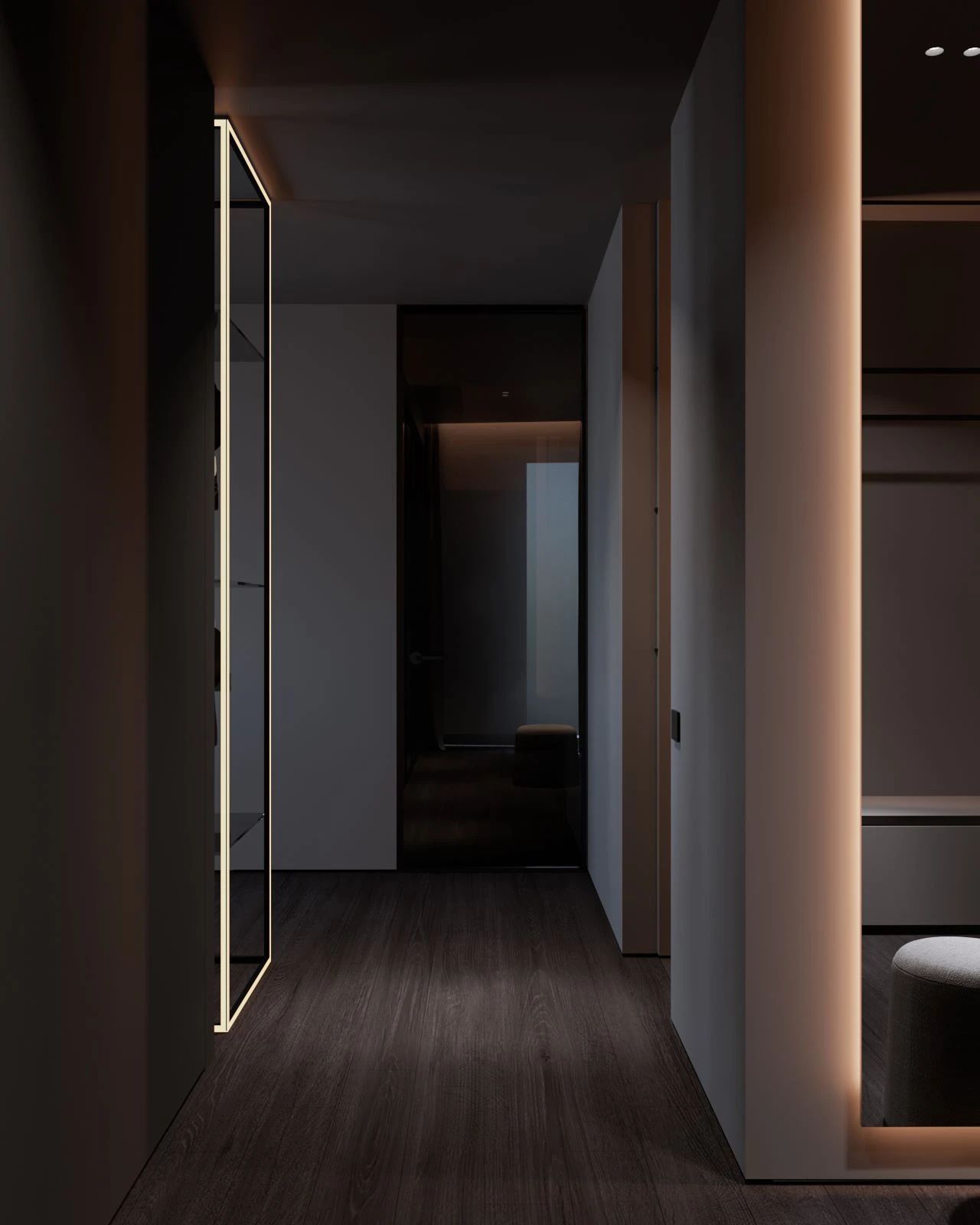 97㎡黑色调公寓设计-23