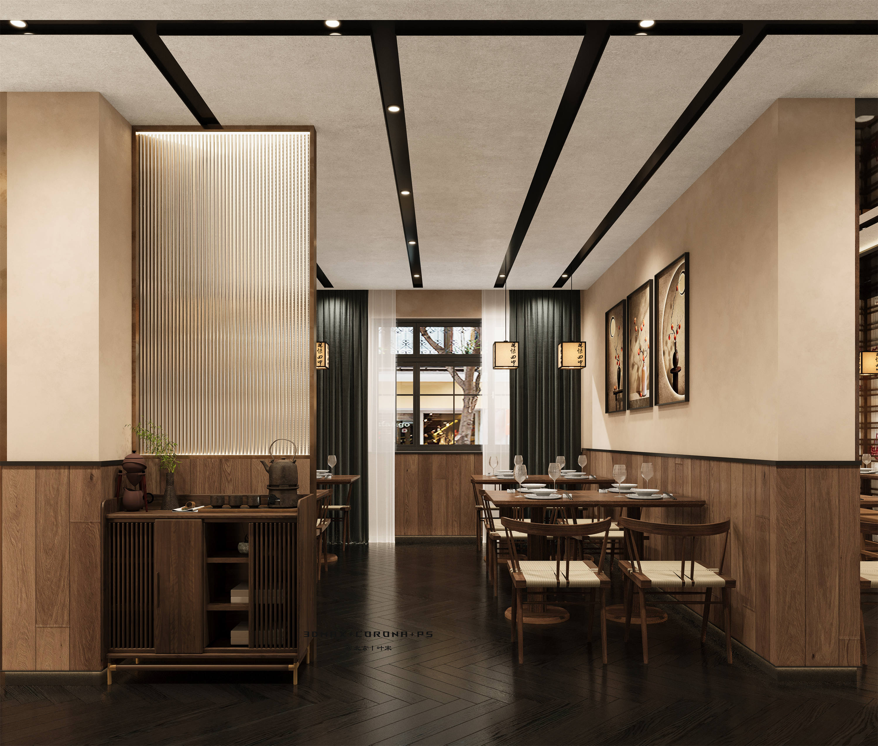 原木禅意氛围感餐厅设计-16