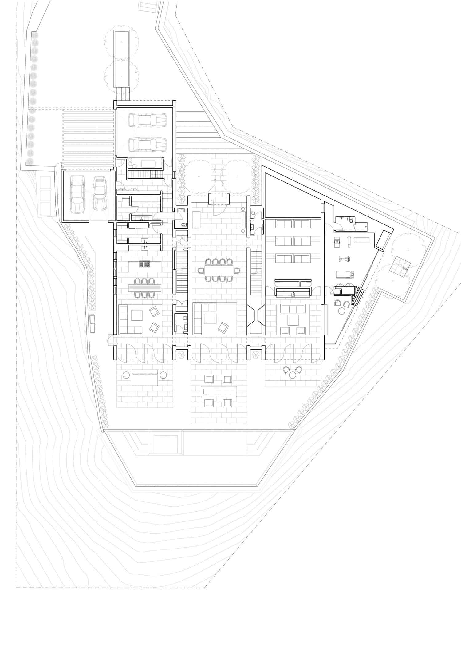 Fascinating minimalist home is cantilevered over the Los Angeles hills-49