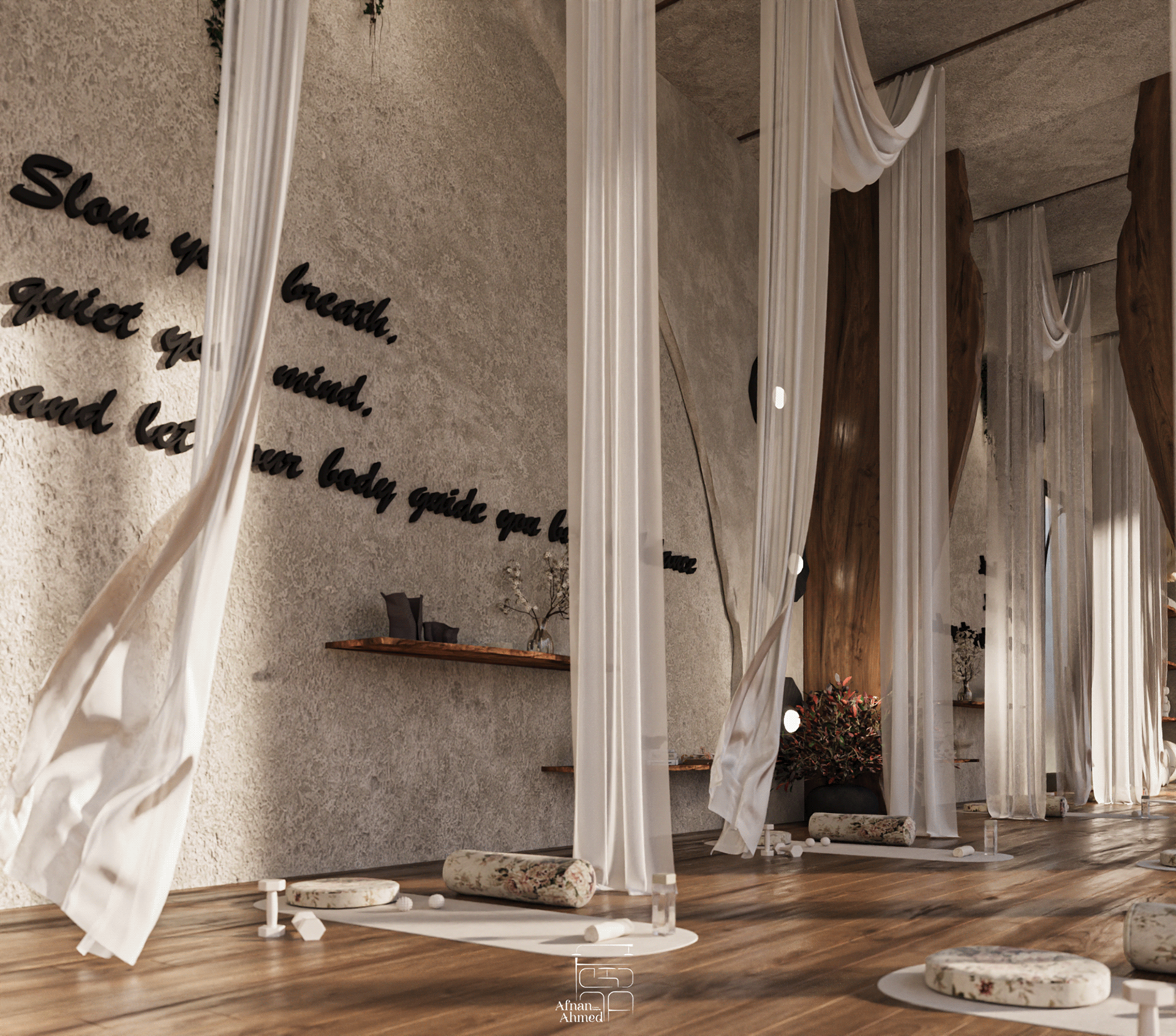 质朴的日式斯堪的纳维亚禅意瑜伽空间丨Afnan Ahmed-5