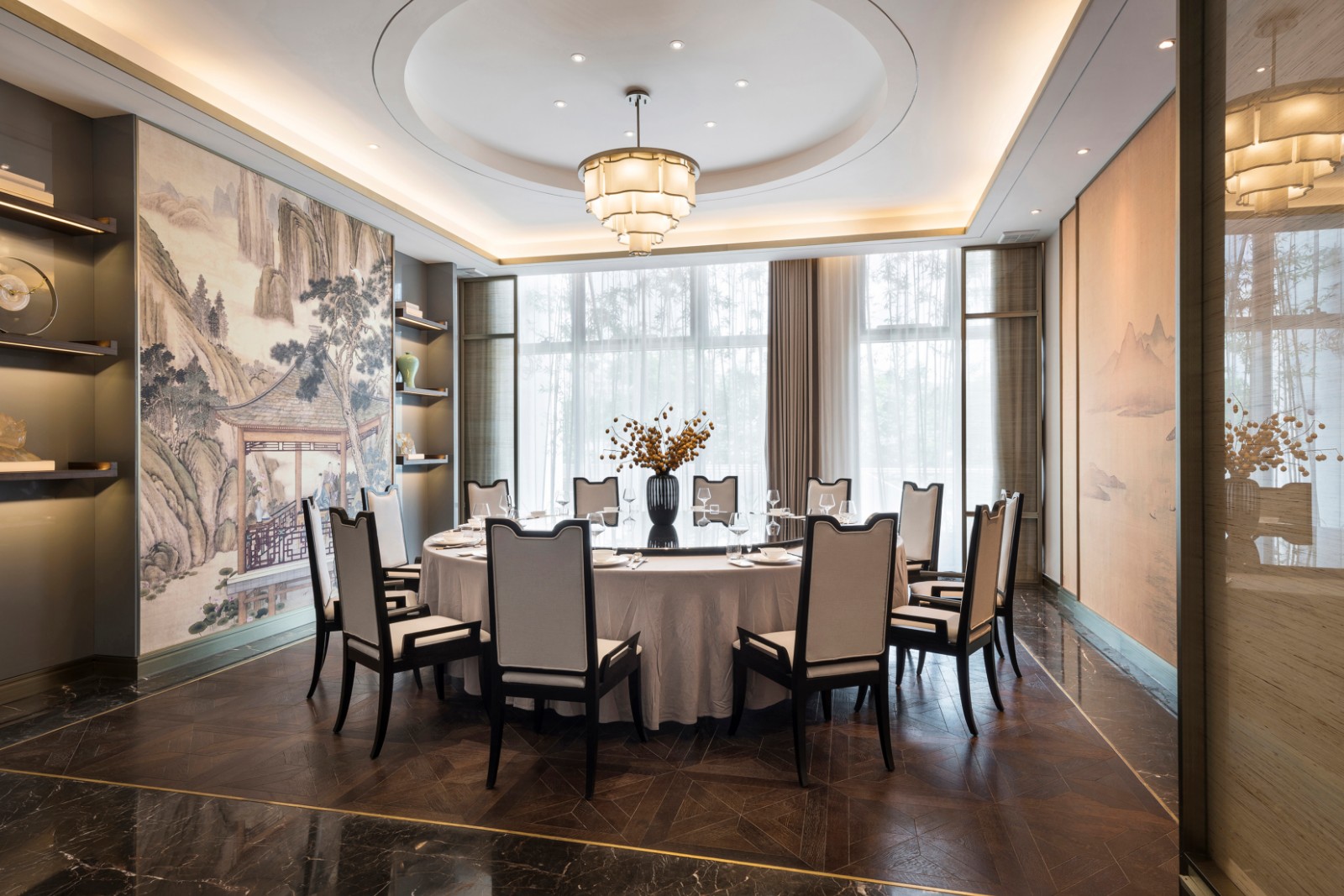 一席瓯江长卷，再现秀山丽水，演绎中式意蕴▪绿谷春天酒店  宣驰设计-38
