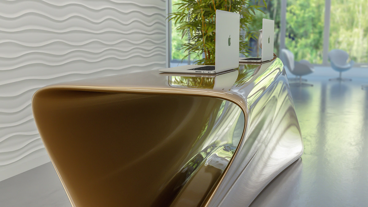 扭曲三角形的灵动接待台-12