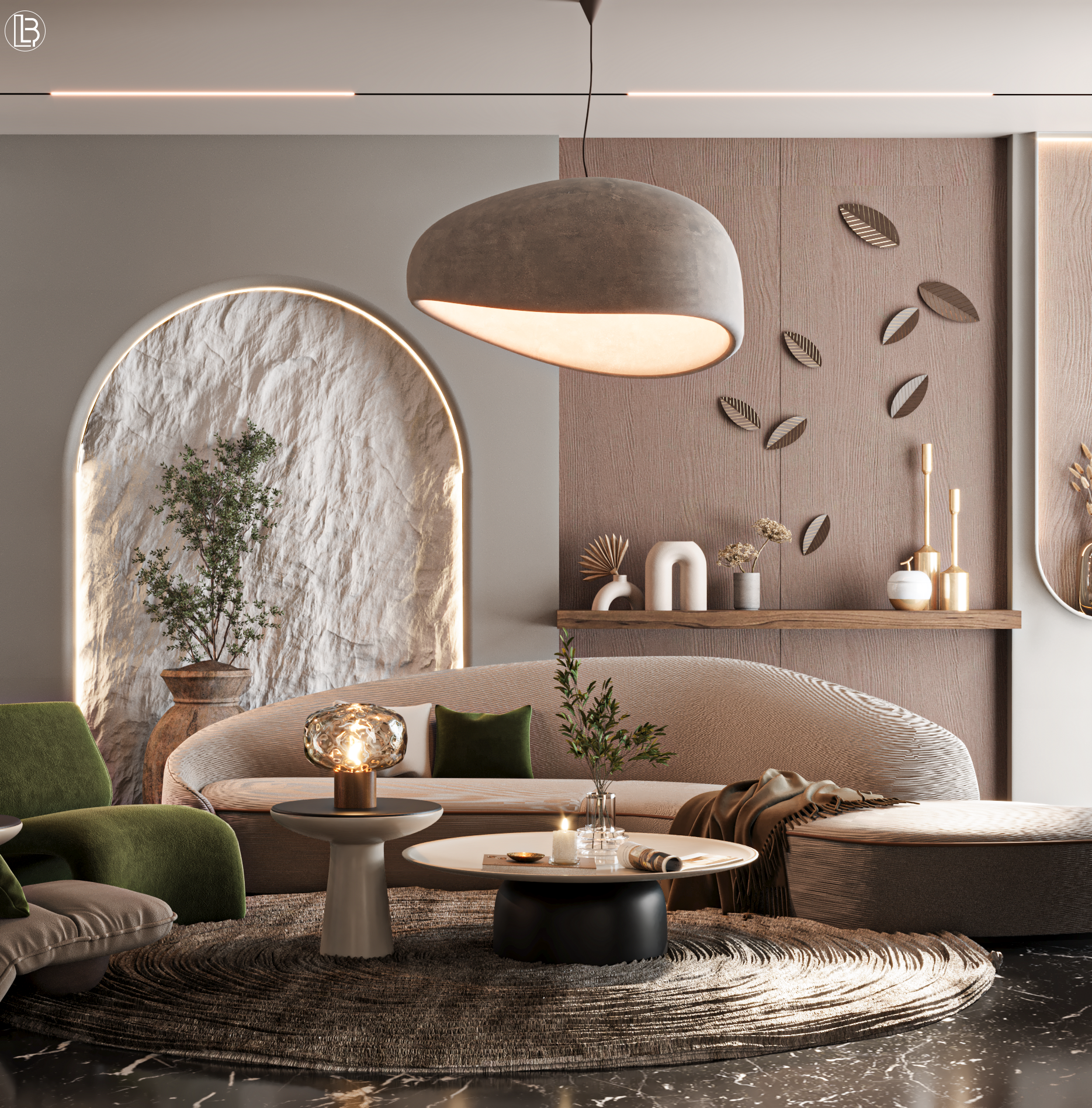 Amazing Livingroom and Small Kitchen-3