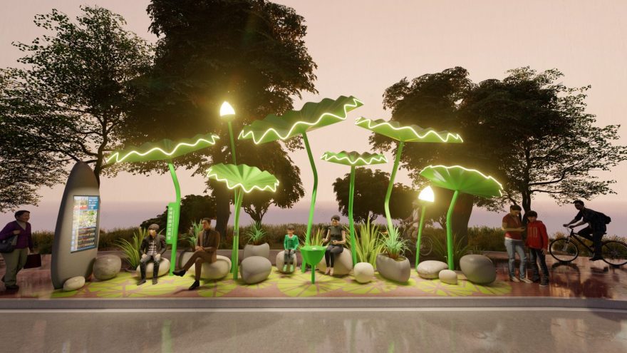 嘉兴莲花生态公交站-15