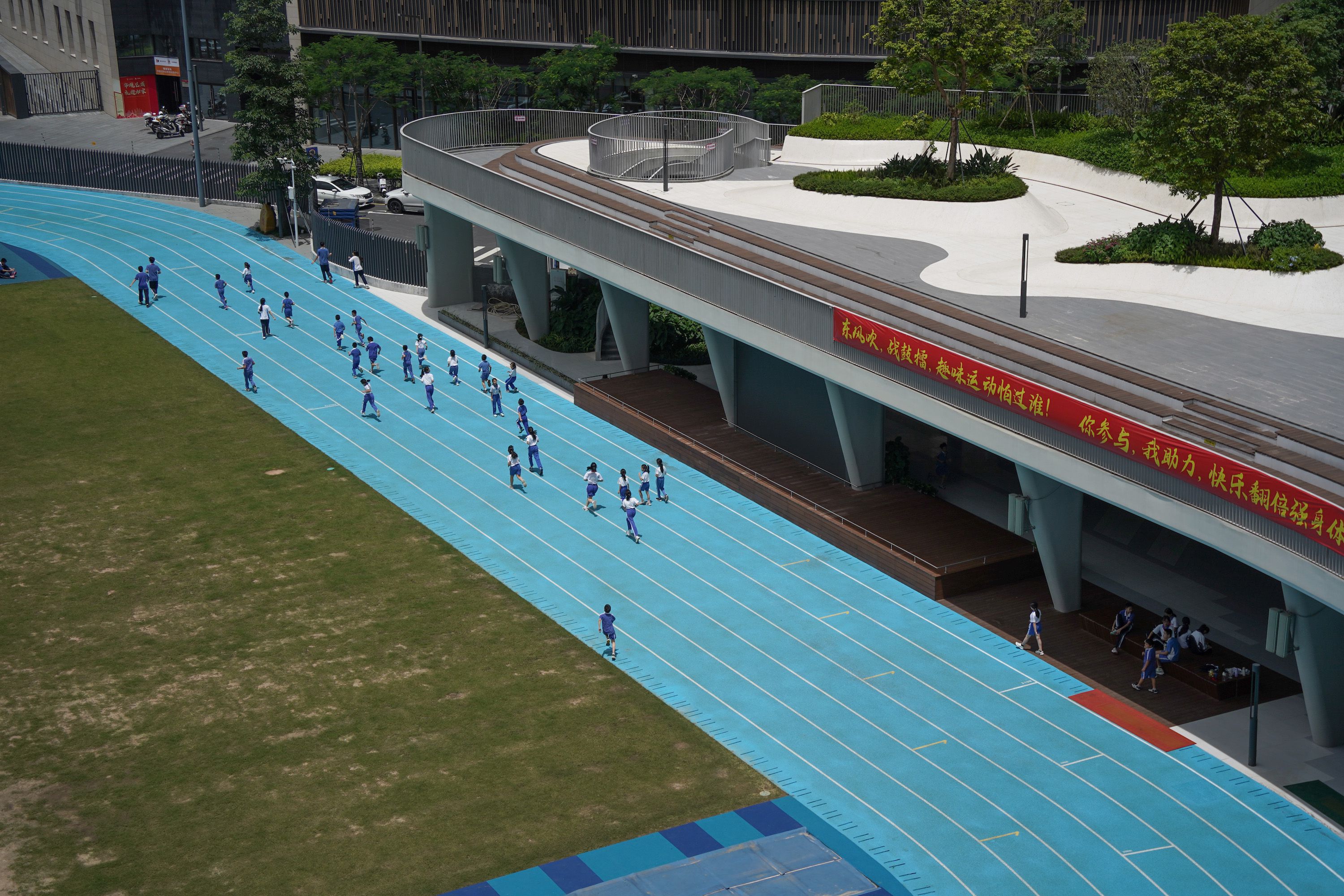 红岭教育集团 华富实验学校丨中国深圳丨大小景观,深圳市建筑设计研究总院有限公司,广州天泓-126