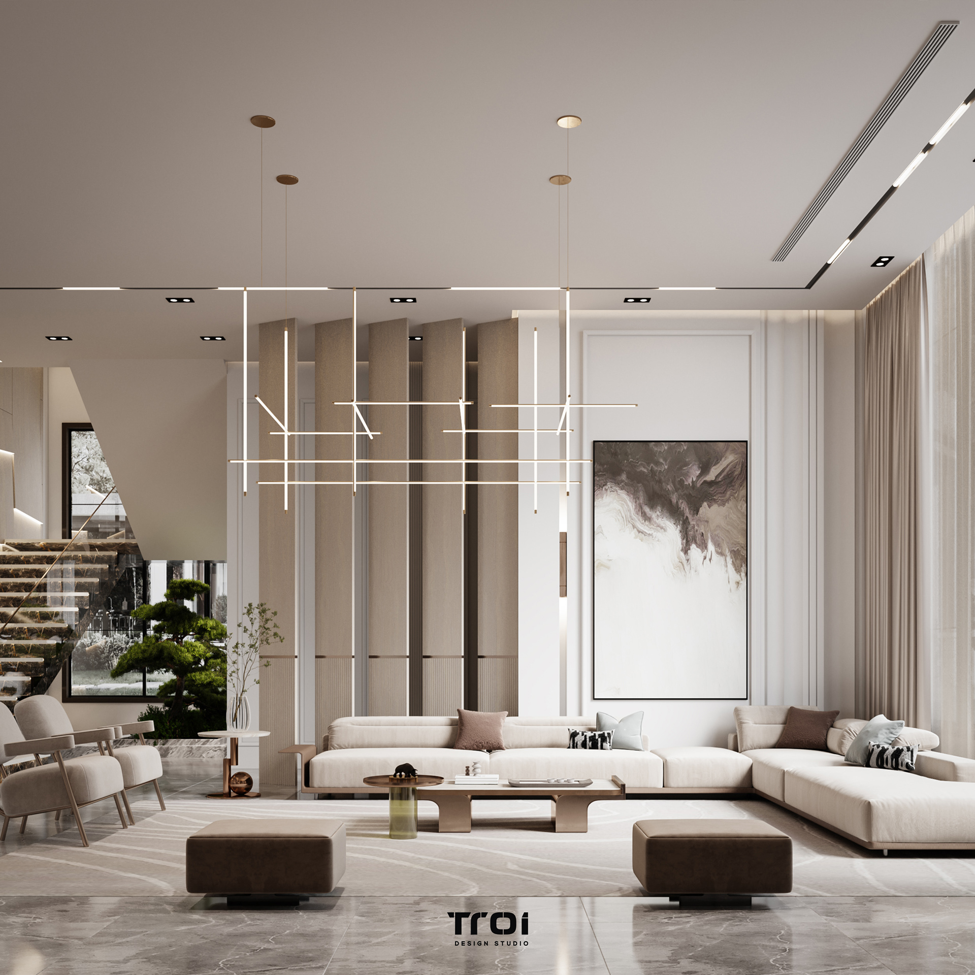 家庭大厅丨Troi Design Studio-9