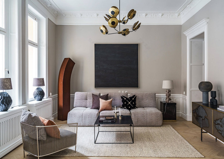 斯德哥尔摩滨水区老房子里的雅致现代公寓-6