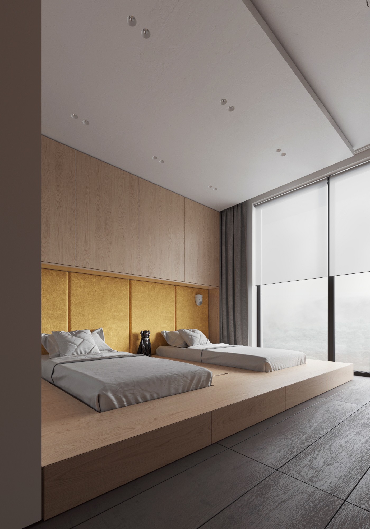 高级黑 极简别墅设计！-67