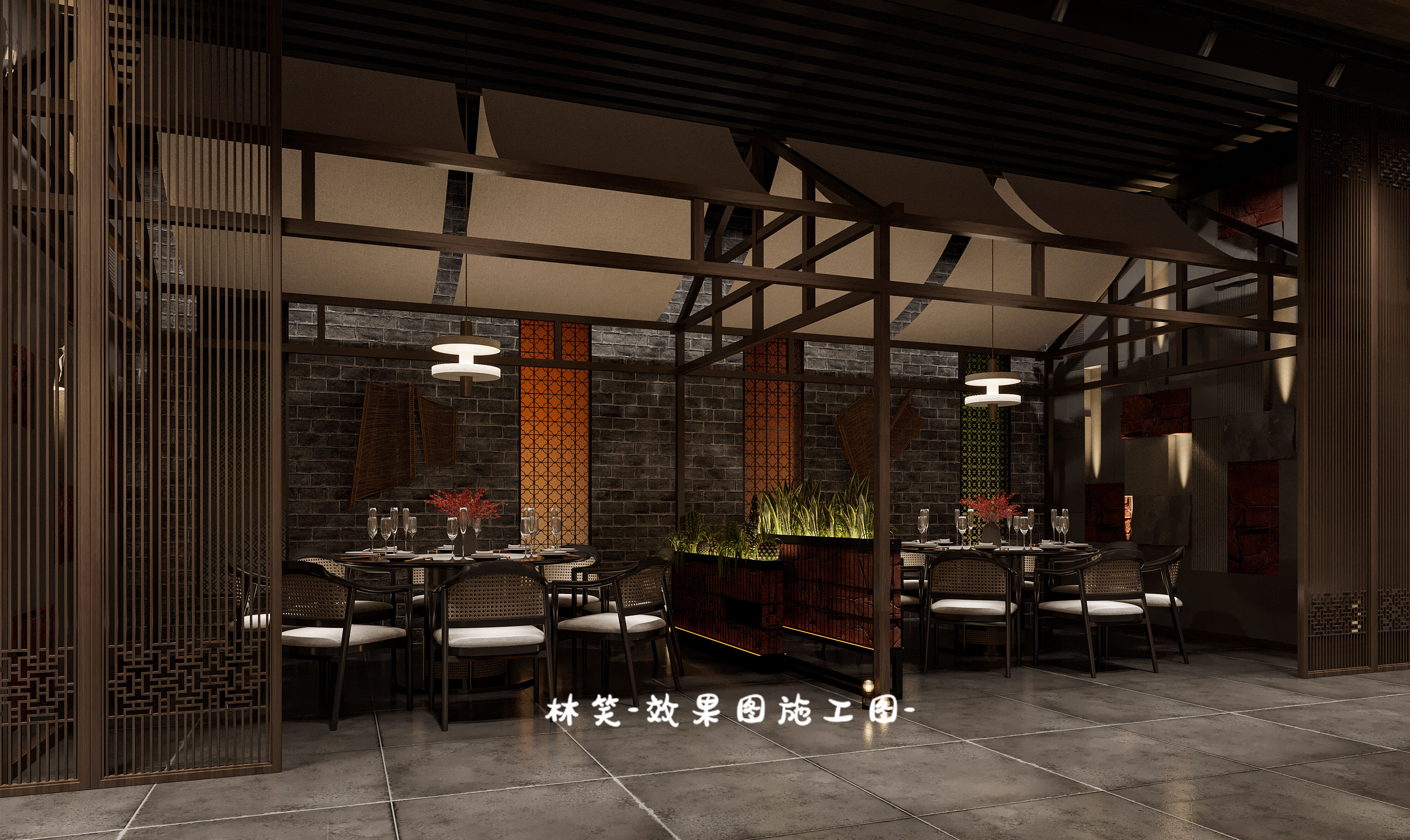 【新中式】私房菜馆，打造静雅敛的禅意氛围-5