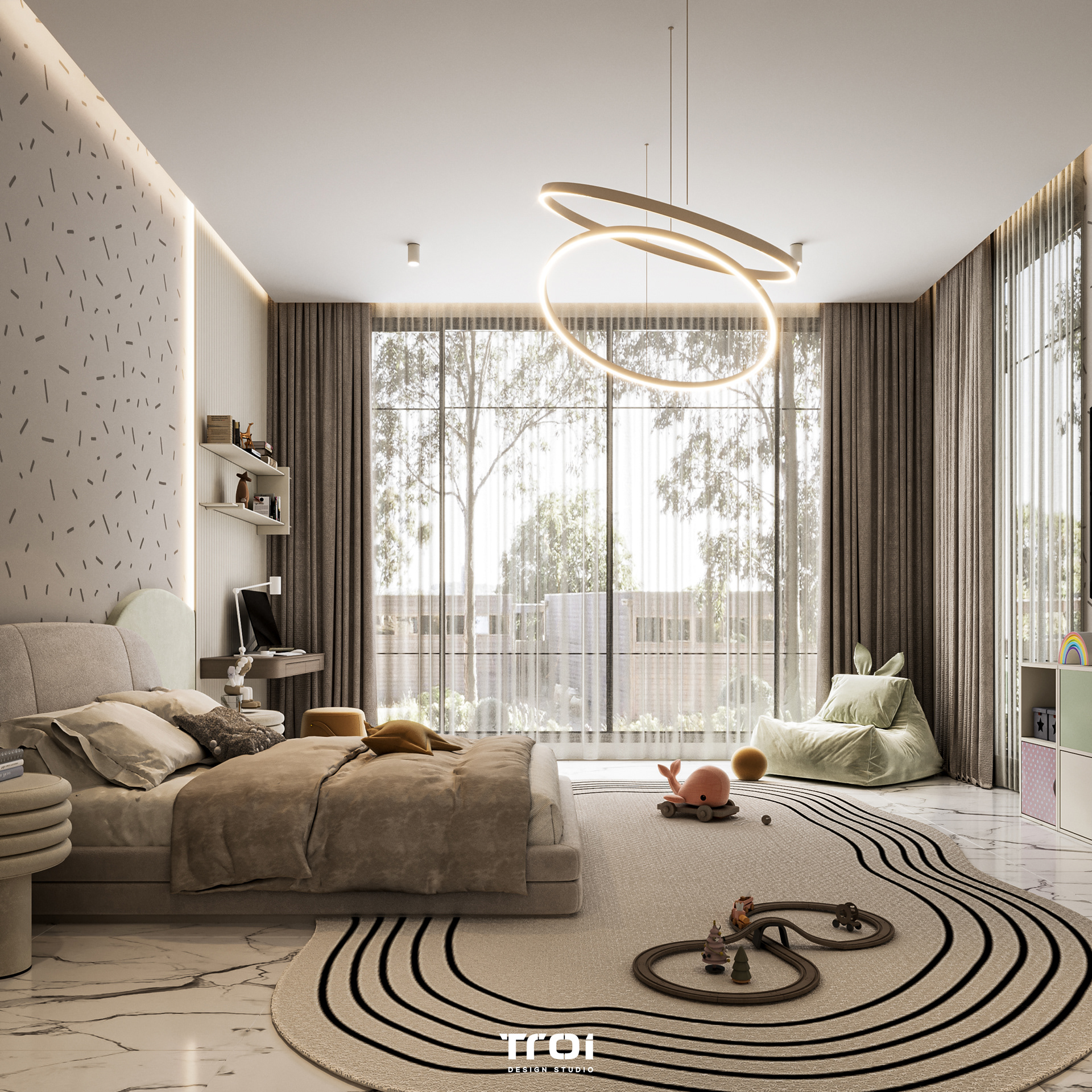 女孩卧室丨阿联酋丨Troi Design Studio-12