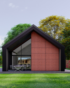 Elevation of a single-family house.