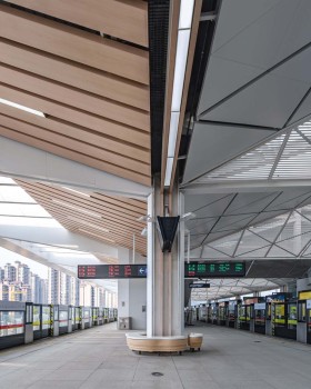 广州地铁 21 号线高架站 | 绿色科技融入岭南建筑