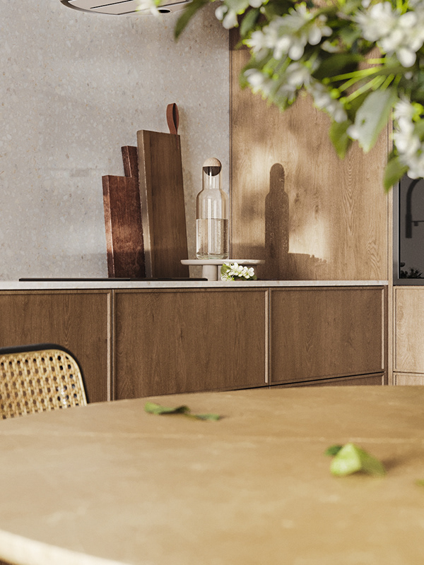 带黑樱桃元素的现代客餐厅设计项目-5