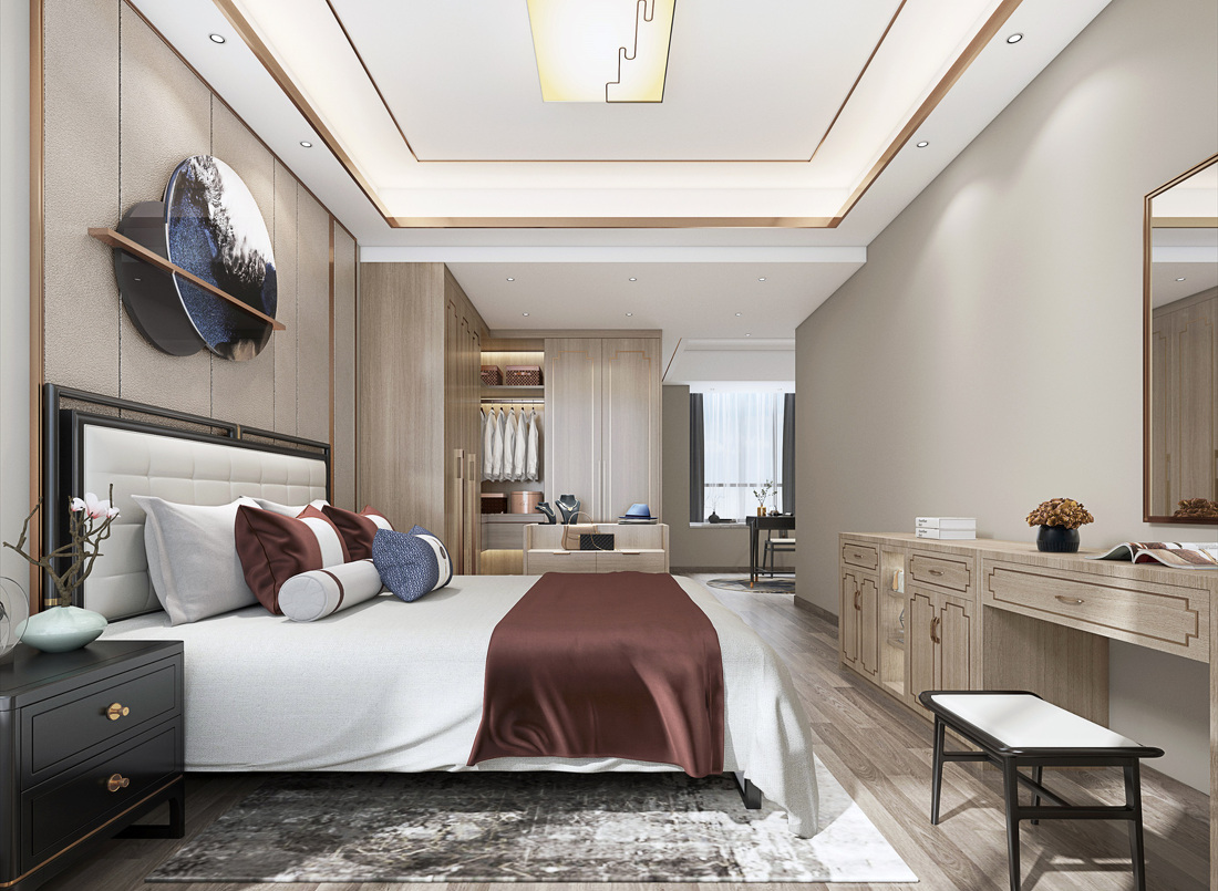 新中式书房设计-23