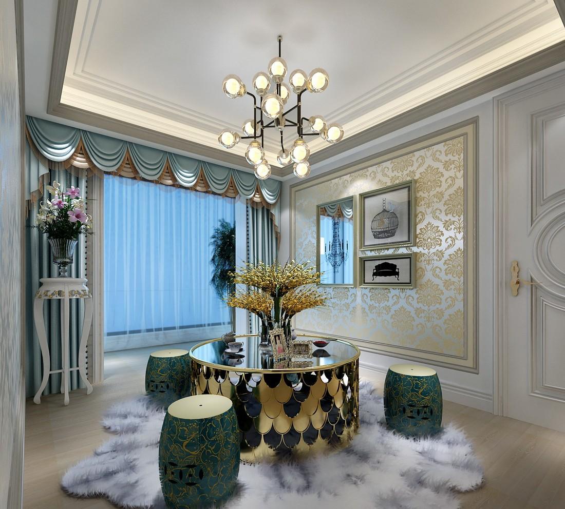 大寨别墅 | 欧式奢华,金属与大理石的华美乐章-5
