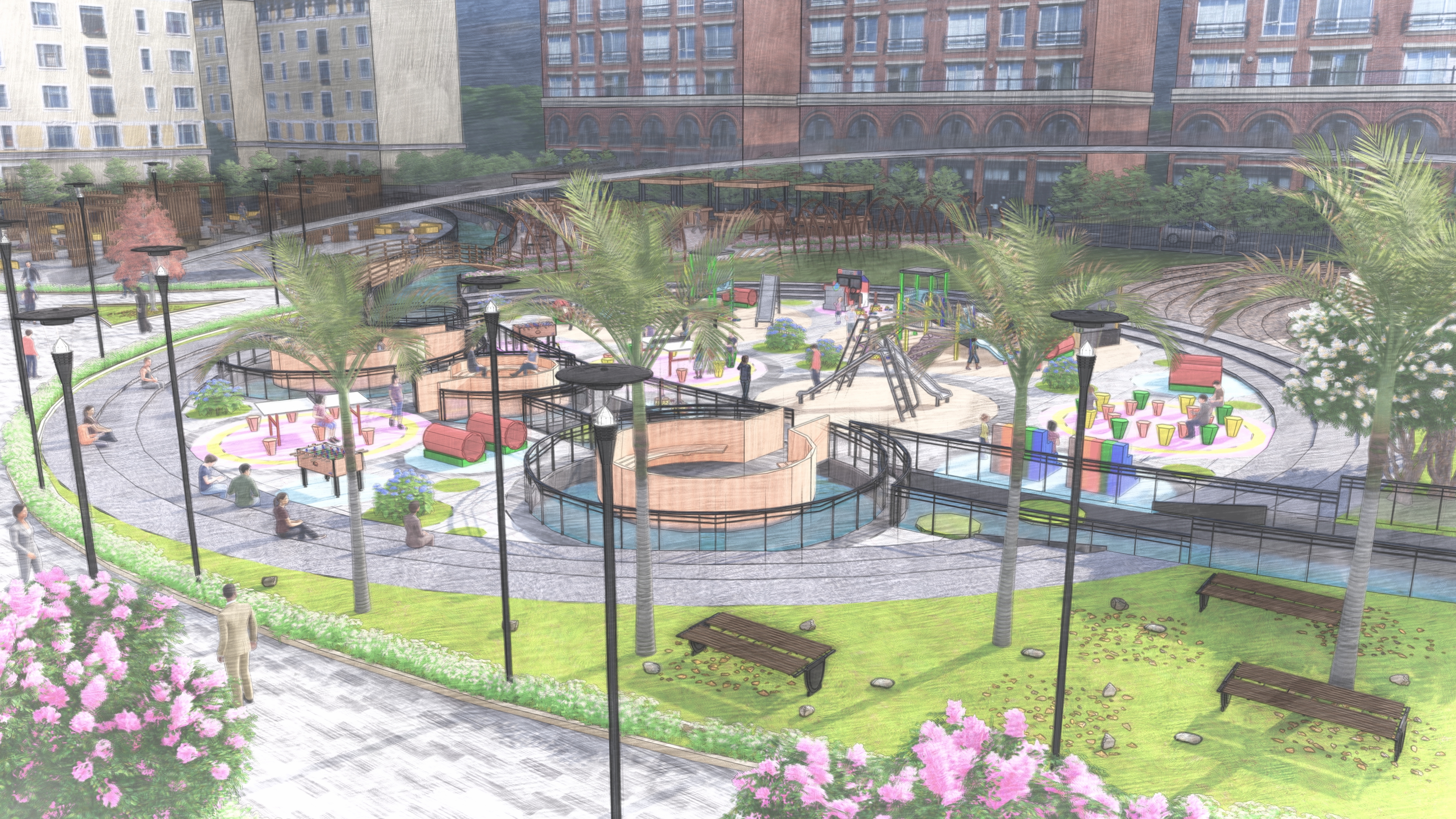 leqaa 广场，景观项目-44