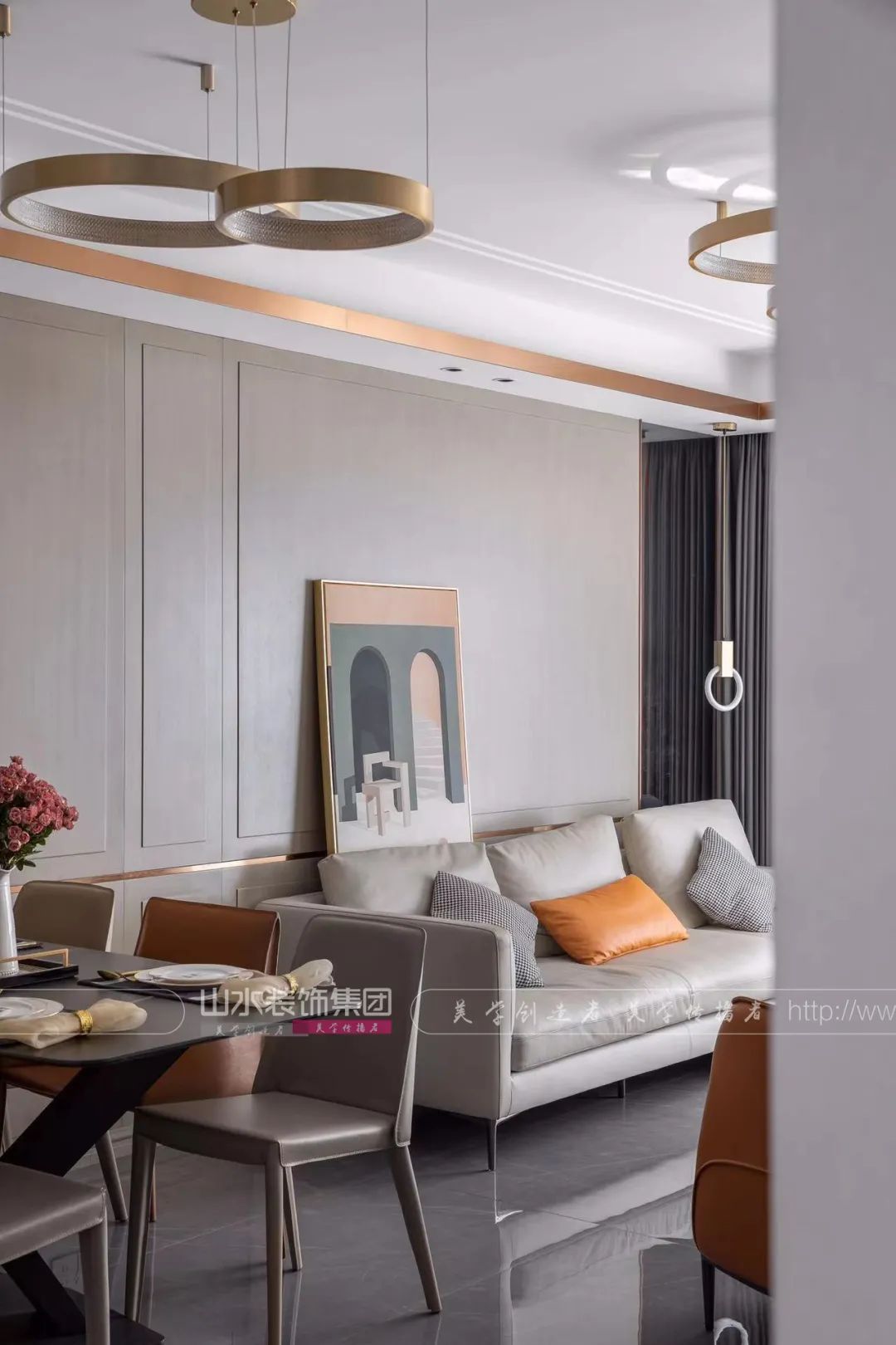 悦湖山院现代轻奢家居设计丨李森-45