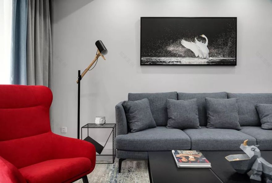 优雅蓝色调,120㎡现代简约家居的静雅之美-9