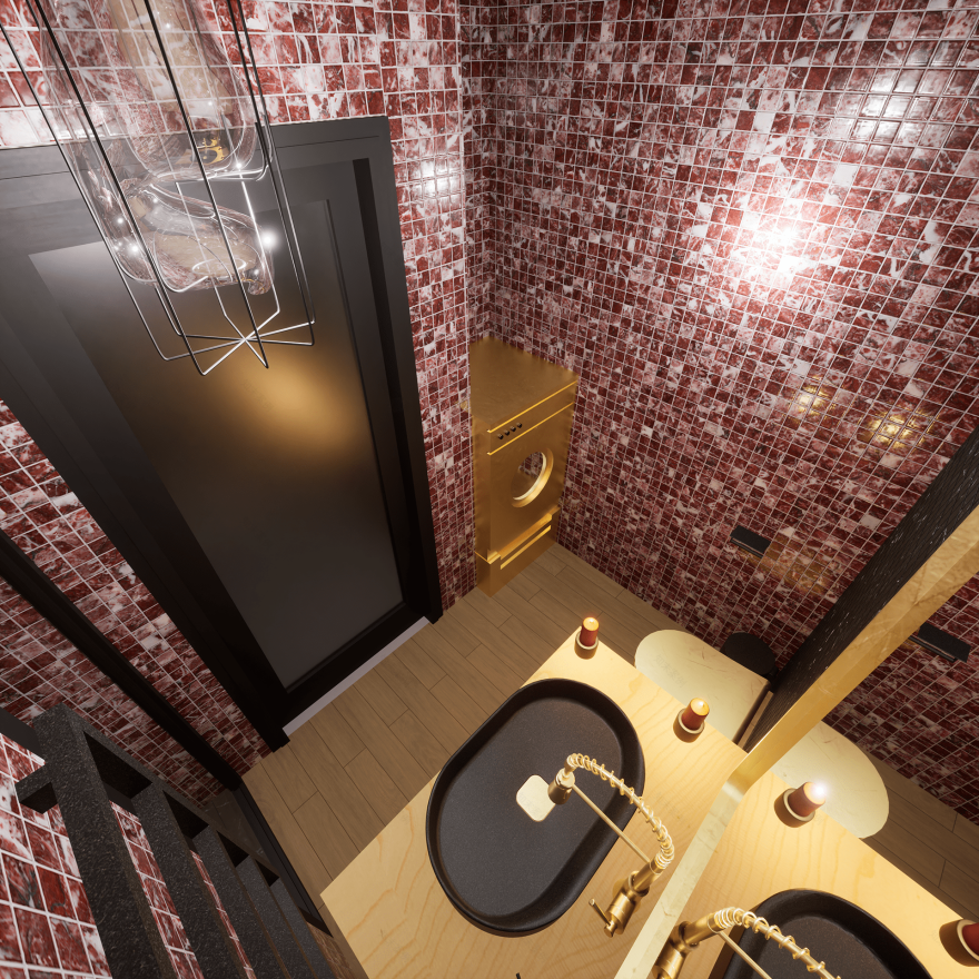 多功能室,客厅+厨房,浴室-23