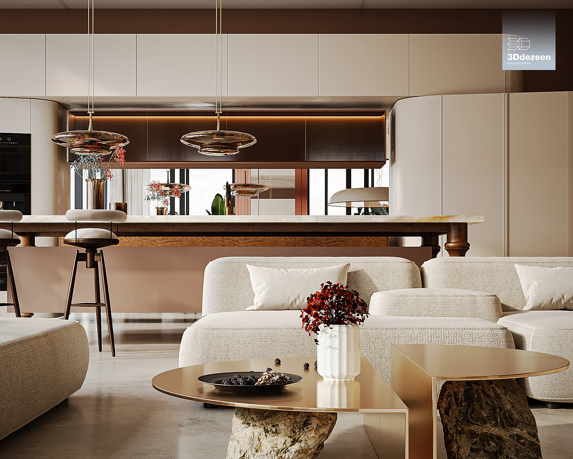 Miami Apartment 室内设计可视化丨美国-11