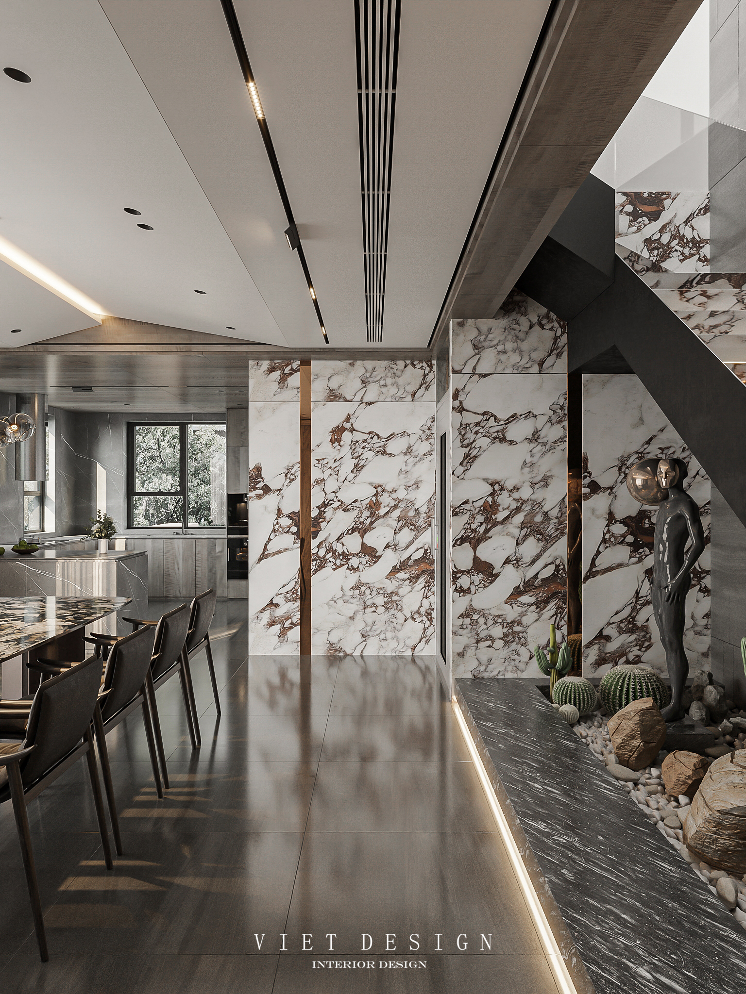 脉纹别墅丨VIET Design-24